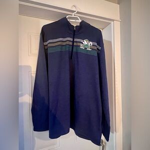 Men's Blue Quarter-Zip Fighting Irish